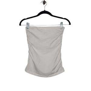 Vintage y2k Grane Tube Top Cinched White Built Bra Boho Fairy Western Medium